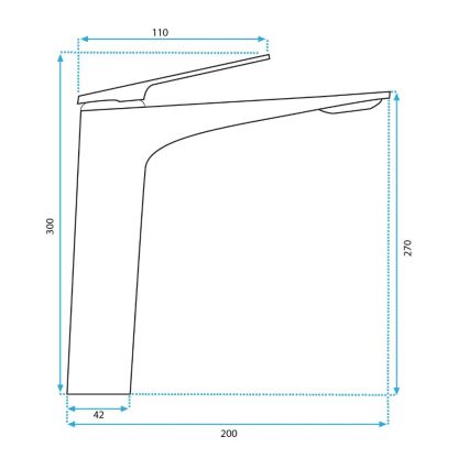 REA-B0493 - Valamu segisti AVALON 30 cm harjatud vask