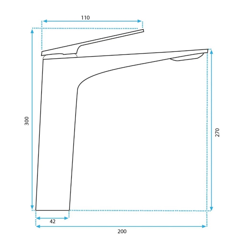 REA-B0493 - Valamu segisti AVALON 30 cm harjatud vask