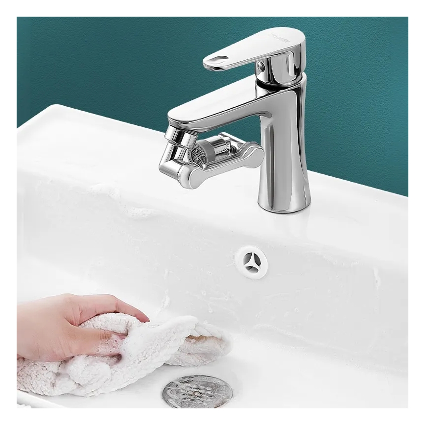 REA-B0660 - Pööratav adapter valamu segistile, läikiv kroom