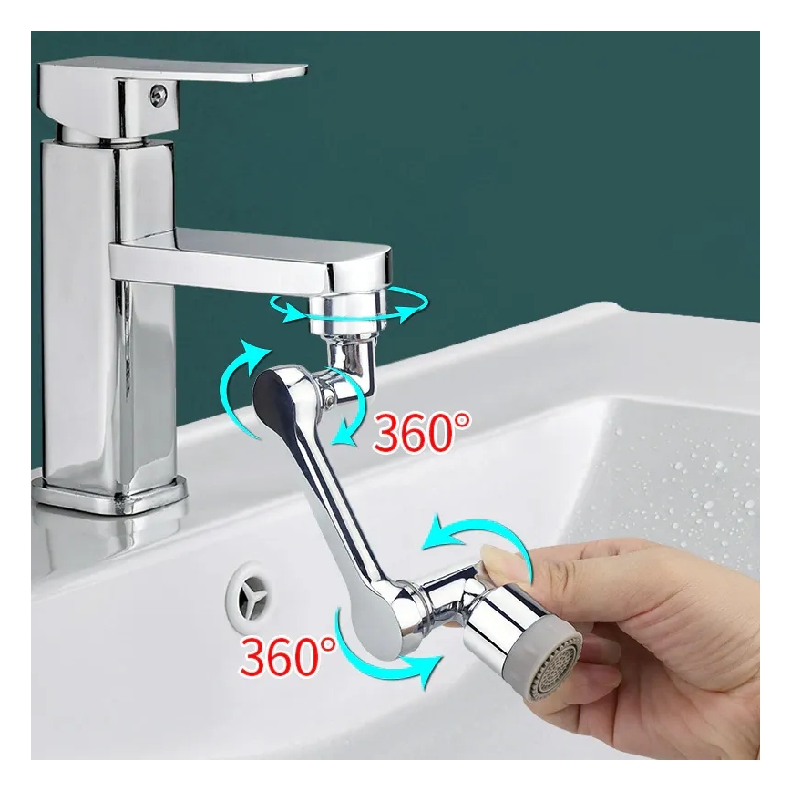 REA-B0660 - Pööratav adapter valamu segistile, läikiv kroom
