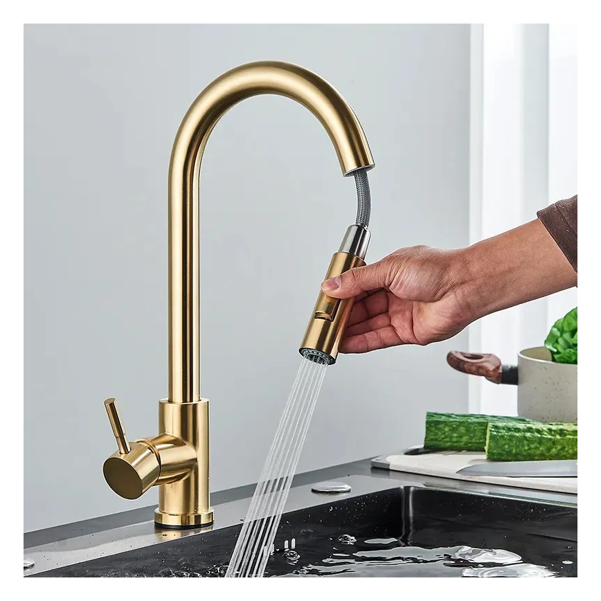 REA-B0669 - Köögisegisti väljatõmmatava otsikuga FRESH 39,5 cm kuldne