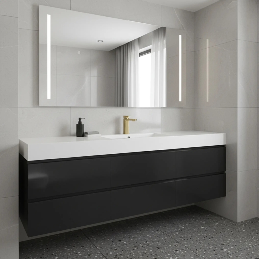 REA-B0976 - Valamu segisti ARLO 17 cm harjatud kuldne