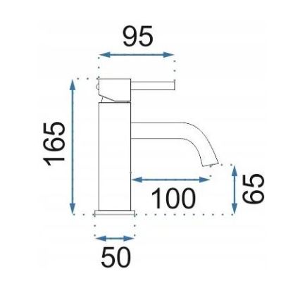 REA-B1112 - Valamusegisti LUNGO 16,5 cm harjatud vask