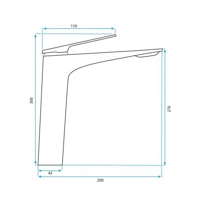 REA-B1126 - Valamu segisti AVALON 30 cm must