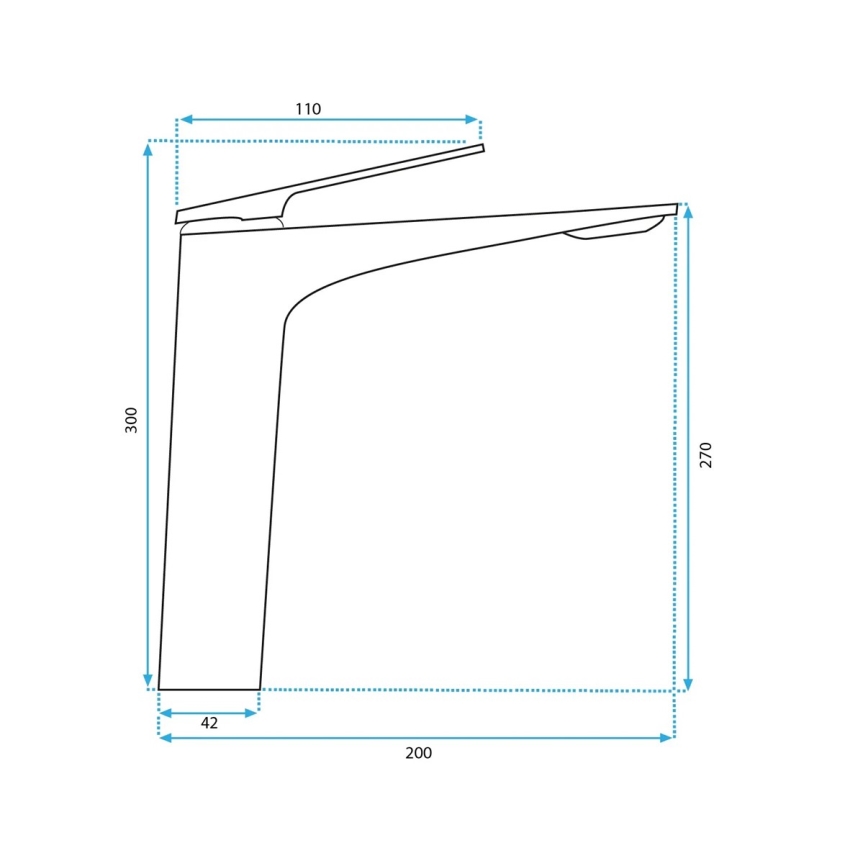 REA-B1126 - Valamu segisti AVALON 30 cm must