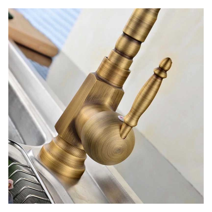 REA-B2150 - Valamusegisti BONA 28,5 cm, harjatud kuldne viimistlus