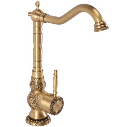REA-B2500 - Valamusegisti VENICE RETRO 32 cm, harjatud kuldne viimistlus