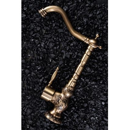 REA-B2500 - Valamusegisti VENICE RETRO 32 cm, harjatud kuldne viimistlus