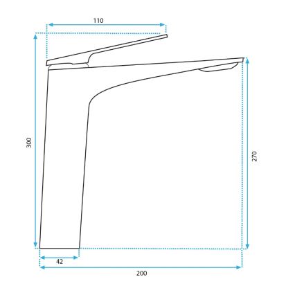 REA-B2705 - AVALON 30 cm harjatud kuldne valamu segisti