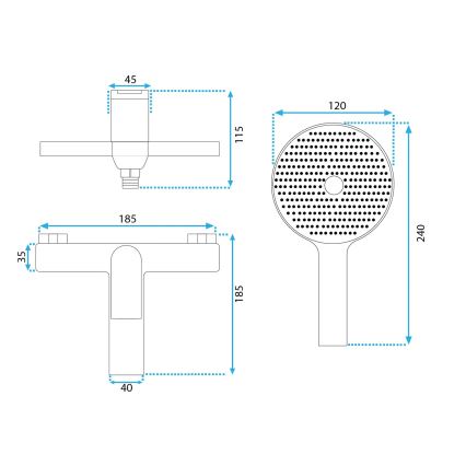 REA-B2706 - Vannikomplekt AVALON titaan