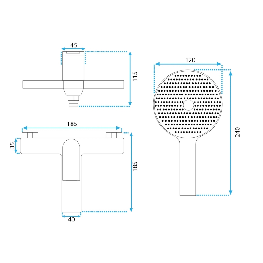 REA-B2706 - Vannikomplekt AVALON titaan