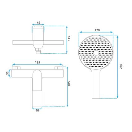 REA-B2707 - Vannikomplekt AVALON harjatud kuldviimistlusega