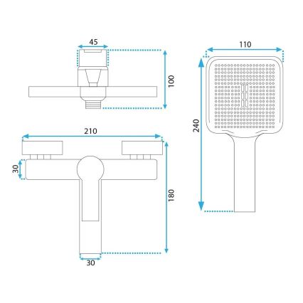REA-B3007 - ARGUS vannikomplekt harjatud vase viimistlusega