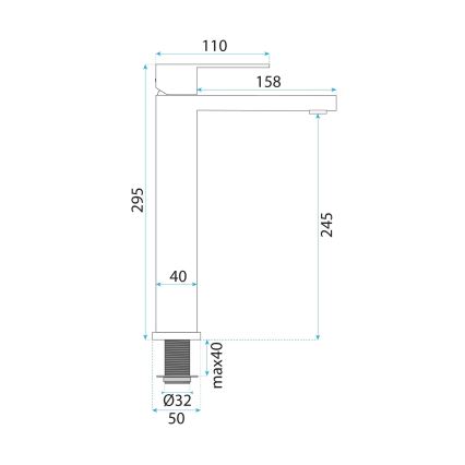 REA-B4588 - ARLO valamusegisti 30 cm nikkel