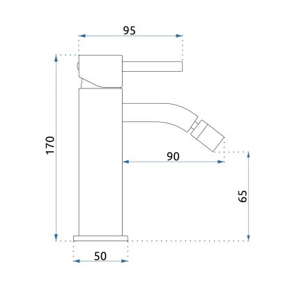REA-B4700 - LUNGO bidee segisti, 17 cm, roosakuldne