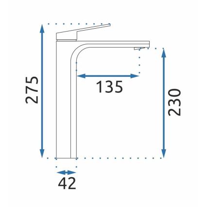 REA-B4895 - Valamu segisti MARCO 27,5 cm harjatud kuld