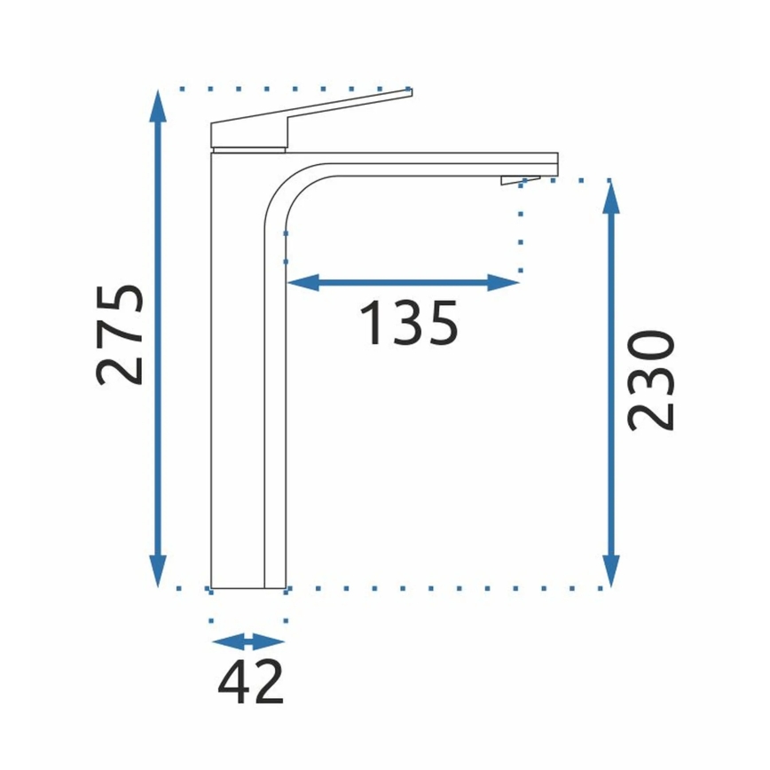 REA-B4895 - Valamu segisti MARCO 27,5 cm harjatud kuld