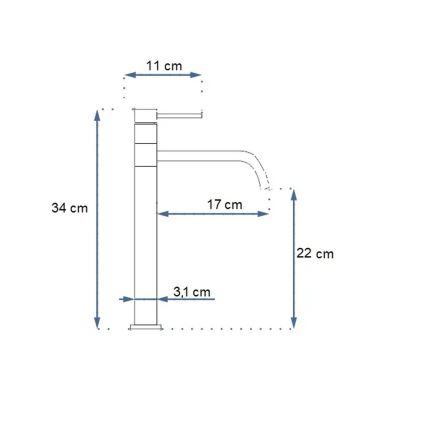 REA-B5002 - LUGANO 34 cm kuldne valamusegisti