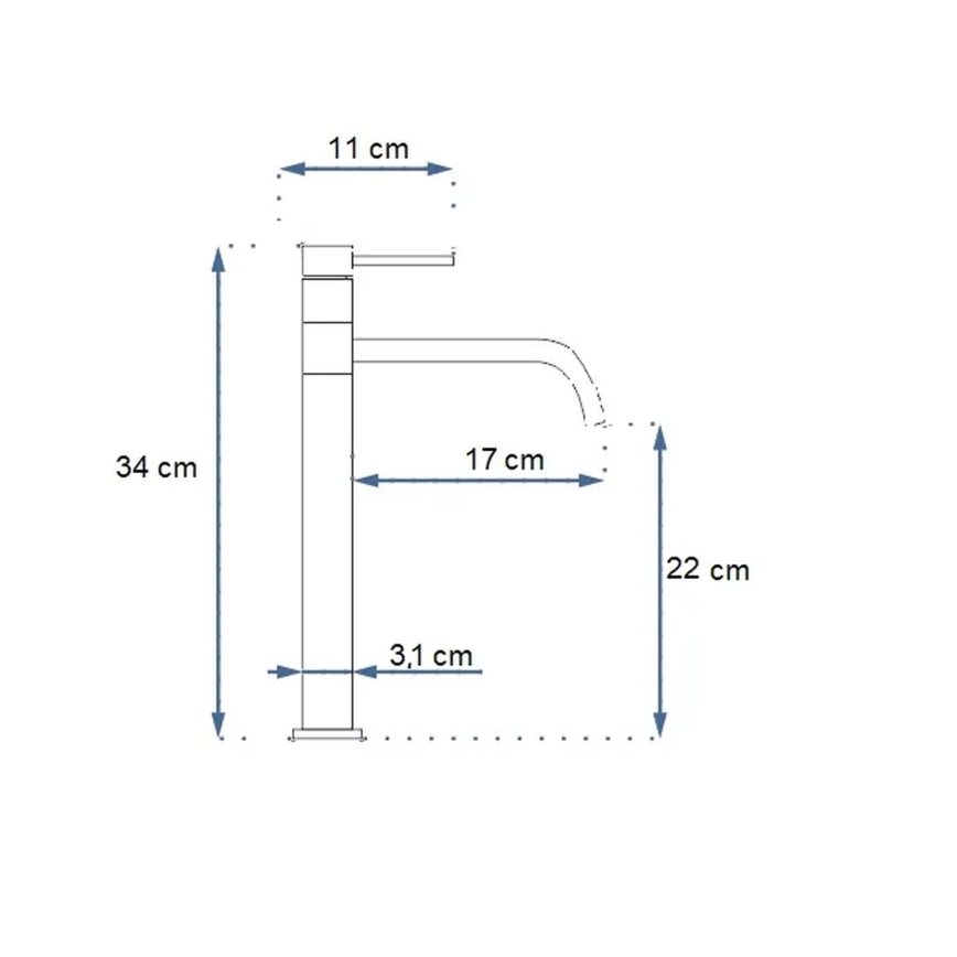 REA-B5002 - LUGANO 34 cm kuldne valamusegisti