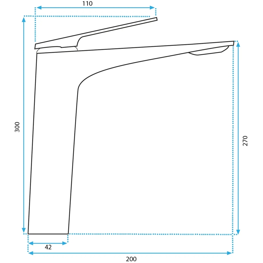 REA-B5060 - AVALON 30 cm valamu segisti, läikiv kroom
