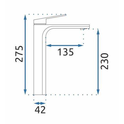 REA-B5062 - Valamusegisti MARCO 27,5 cm, titaan