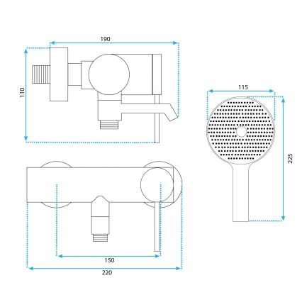 REA-B5099 - FOSS vannikomplekt, mattmust