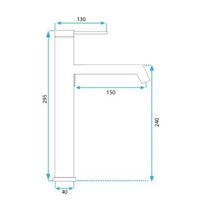 REA-B5320 - Valamusegisti FOSS 29,5 cm matt must