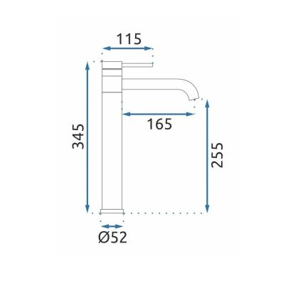 REA-B6100 - LUNGIS valamu segisti, 34,5 cm, läikiv kroom