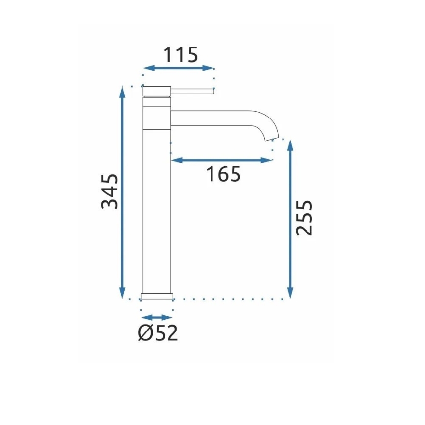 REA-B6100 - LUNGIS valamu segisti, 34,5 cm, läikiv kroom