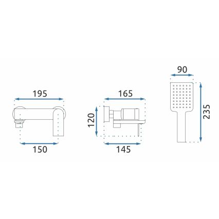 REA-B6204 - Vannikomplekt STORM läikiv kroom