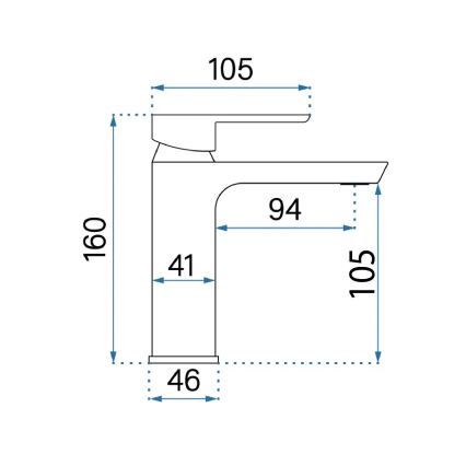 REA-B6410 - Valamu segisti ARGUS 16 cm, harjatud kuld