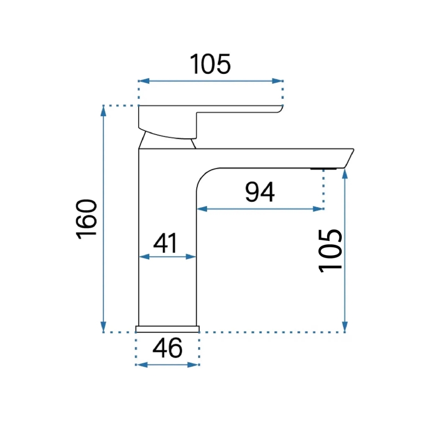 REA-B6410 - Valamu segisti ARGUS 16 cm, harjatud kuld