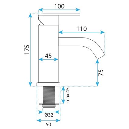 REA-B6444 - Kuldne FOSTER valamu segisti 18,2 cm
