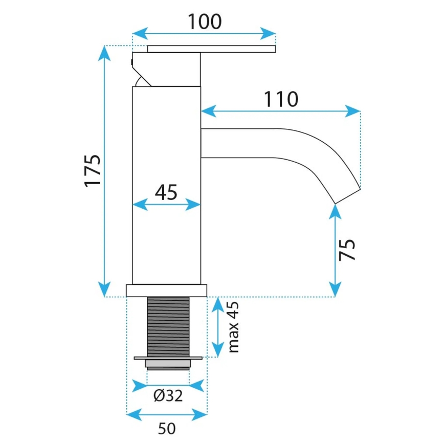 REA-B6444 - Kuldne FOSTER valamu segisti 18,2 cm