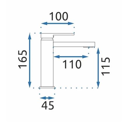 REA-B6555 - VERSO 16,5 cm valamusegisti, harjatud kuldne