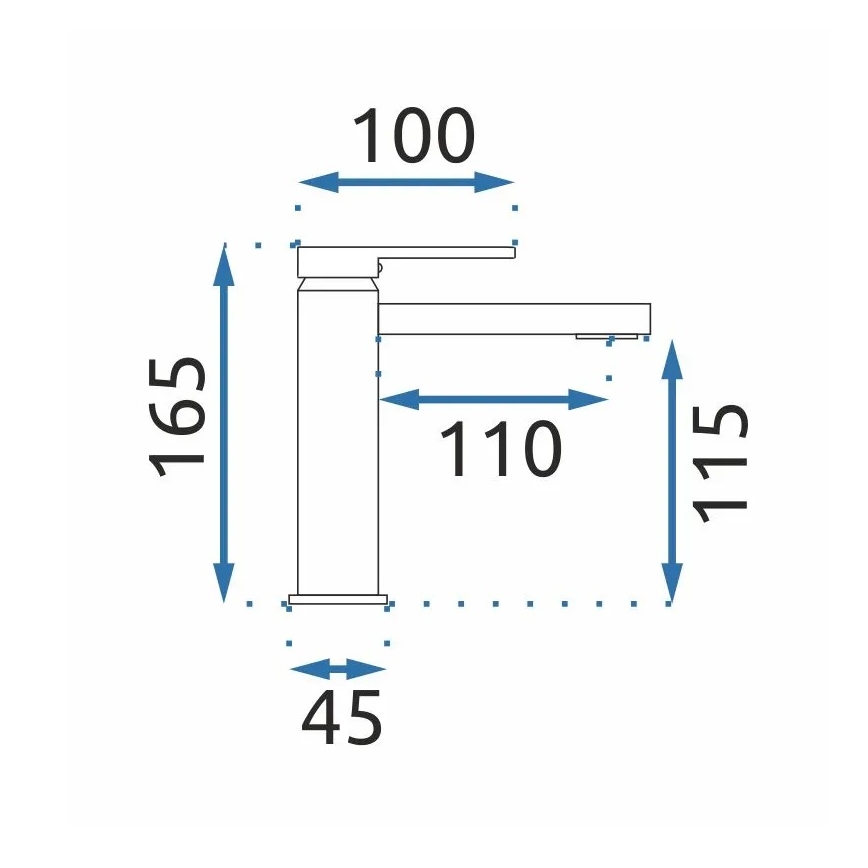 REA-B6555 - VERSO 16,5 cm valamusegisti, harjatud kuldne
