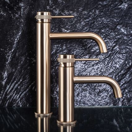 REA-B6896 - Valamu segisti LUNGO 28 cm, harjatud kuldne