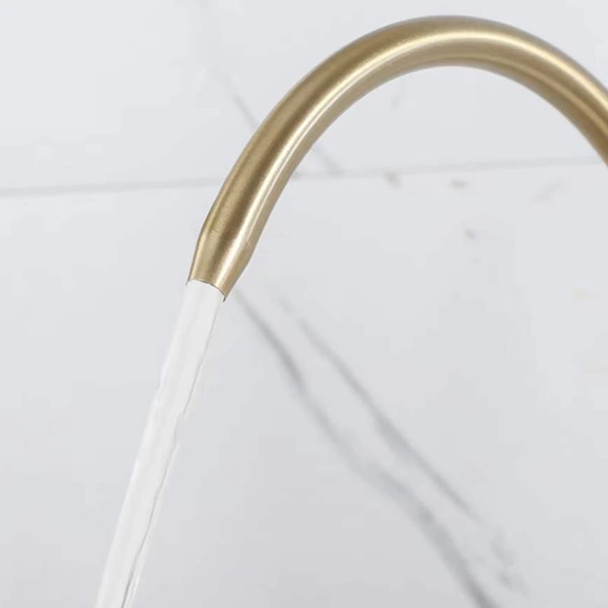REA-B7596 - Valamusegisti tõmmatava pihustiga ja ECO FRESH-filtriga, 37,5 cm, harjatud kuldne viimistlus