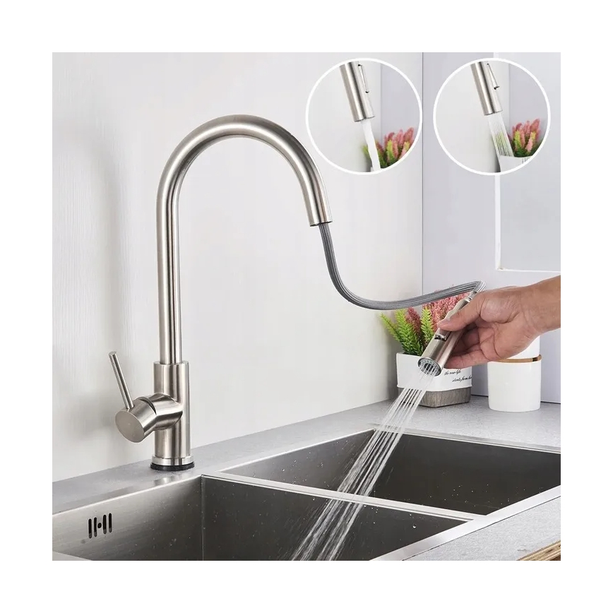 REA-B9146 - Köögisegisti väljatõmmatava dušiga FRESH 39,5 cm nikkel