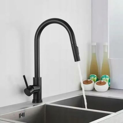 REA-B9147 - Köögisegisti väljatõmmatava pihustiga FRESH 39,5 cm matt must