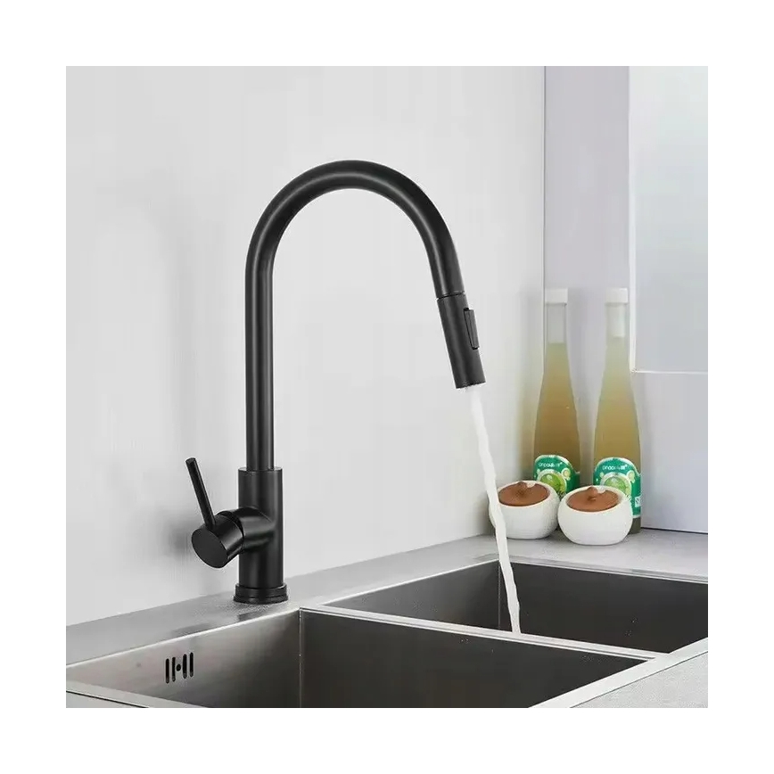 REA-B9147 - Köögisegisti väljatõmmatava pihustiga FRESH 39,5 cm matt must