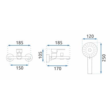 REA-B9932 - Vannikomplekt BLOOM mattvalge/kuldne