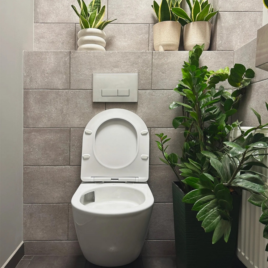 REA-C1259 - Rippuv WC-pott istmekaanega CARLO MINI TORNADO RIMLESS keraamika/läikiv valge