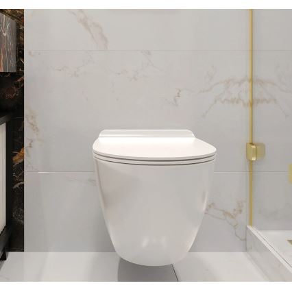 REA-C1400 - Rippuv WC koos istmega CARTER RIMLESS keraamika/valge