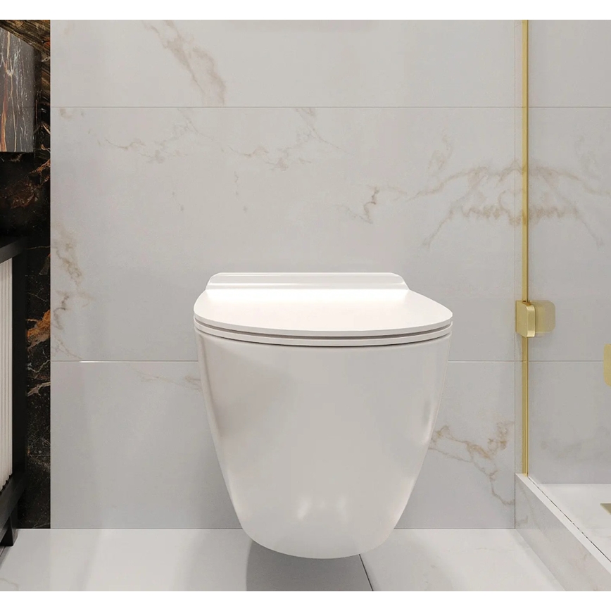 REA-C1400 - Rippuv WC koos istmega CARTER RIMLESS keraamika/valge