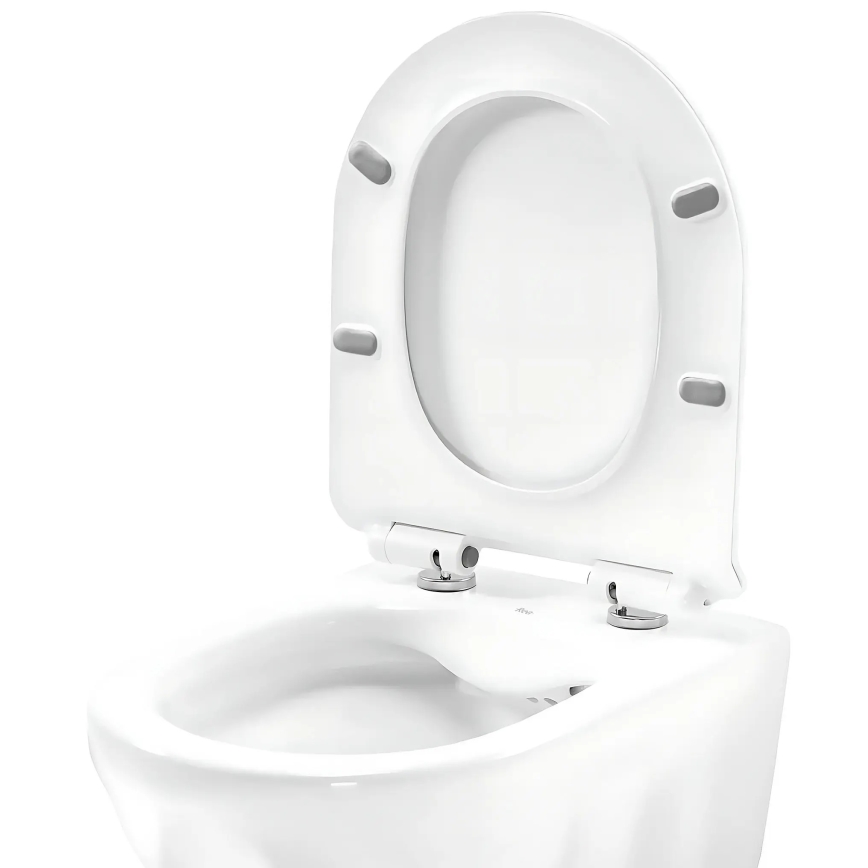 REA-C1652 - Seinale kinnitatav WC-pott koos istumiskaanega GUSTAVO RIMLESS, keraamika/valge