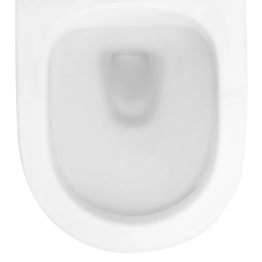 REA-C2760 - Seinale kinnitatav WC koos istmekaanega CARLO FLAT MINI RIMLESS keraamiline/läikiv valge