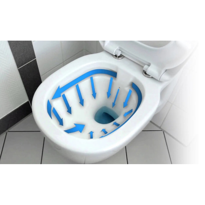 REA-C2760 - Seinale kinnitatav WC koos istmekaanega CARLO FLAT MINI RIMLESS keraamiline/läikiv valge