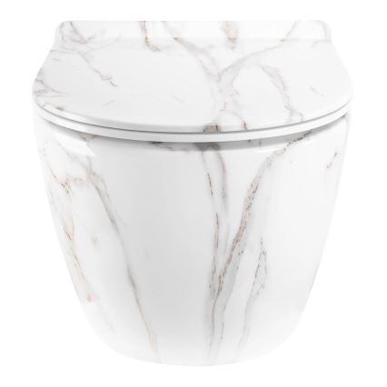 REA-C6390 - Seinakinnitusega WC-pott istmekaanega CARTER TORNADO RIMLESS keraamika/kivimitatsioon