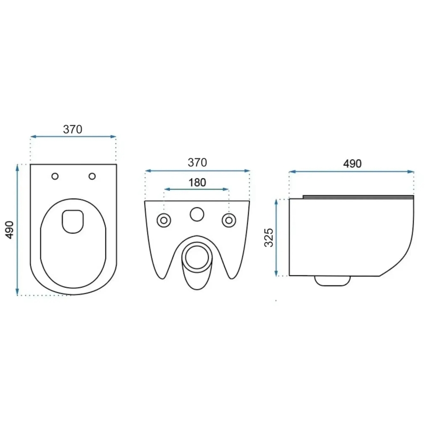 REA-C6390 - Seinakinnitusega WC-pott istmekaanega CARTER TORNADO RIMLESS keraamika/kivimitatsioon
